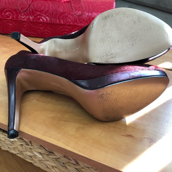 BCBG TINA S2 MERLOT MO HAIR HEELS - Picture 4 of 6